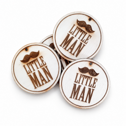Ξύλινο Little Man – Διακοσμητικό, Μπρελόκ ή Μαγνητάκι